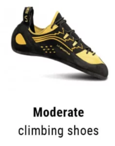 Moderate climbing shoes