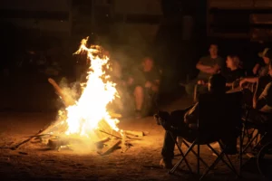 Outdoor campfire