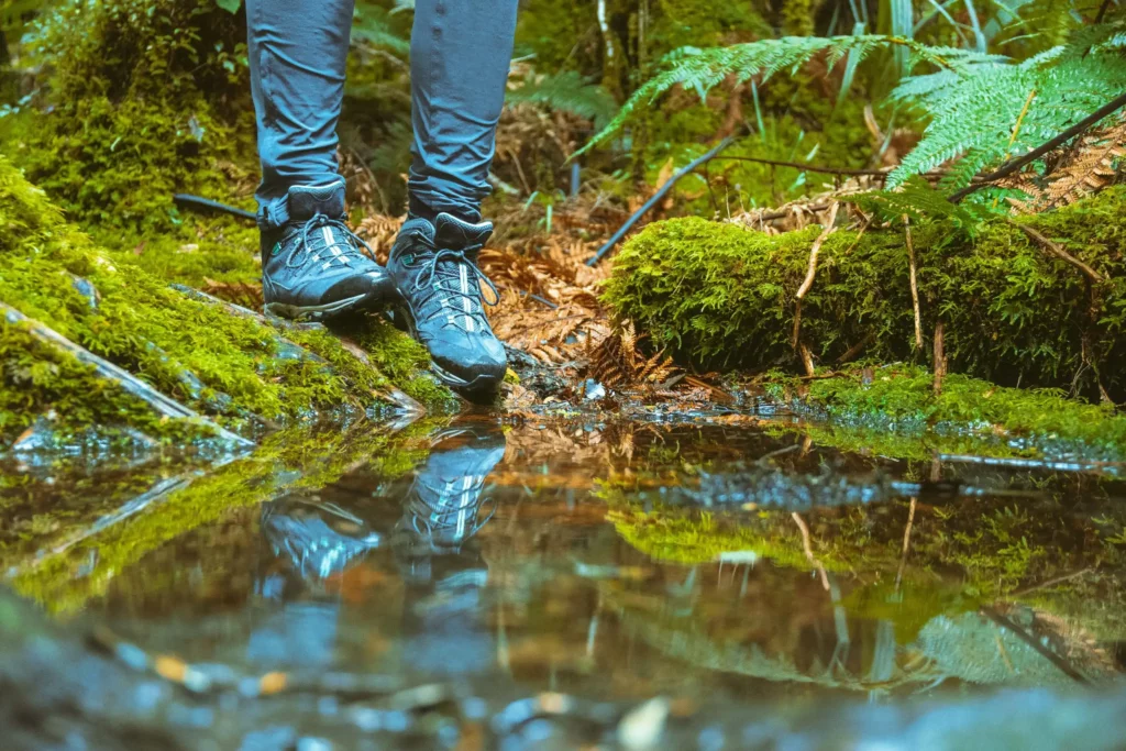 A man wearing water hiking shoes-Best water hiking shoes