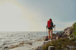 A woman wearing hiking short-Best hiking shorts for women